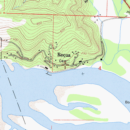 Topographic Map of Requa, CA
