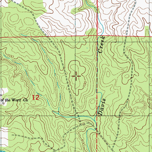 Topographic Map of Montevallo Division, AL