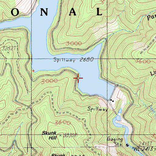 Topographic Map of Rinckel, CA