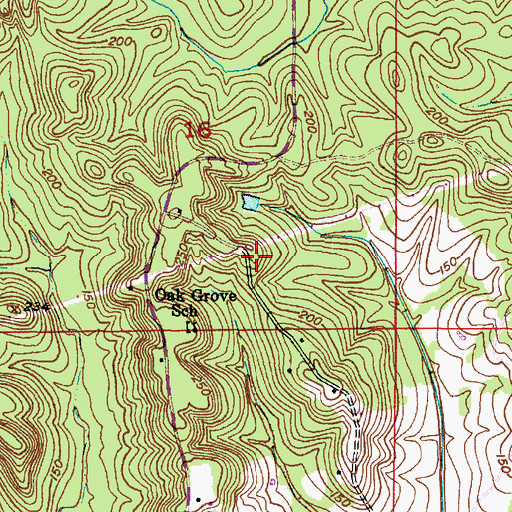 Topographic Map of Belmont Division, AL