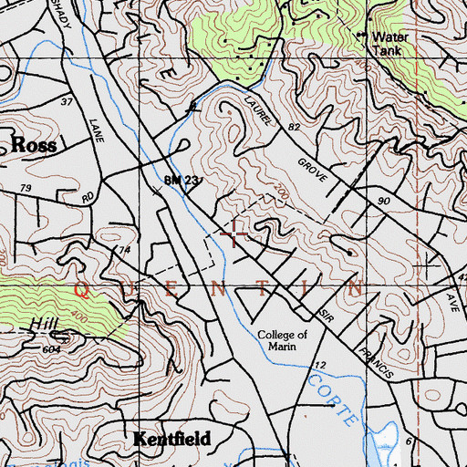 Topographic Map of Ross General Hospital (historical), CA
