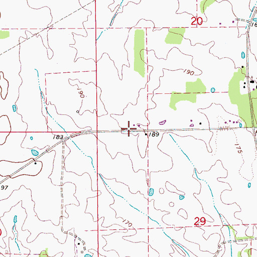 Topographic Map of Gainesville Division, AL