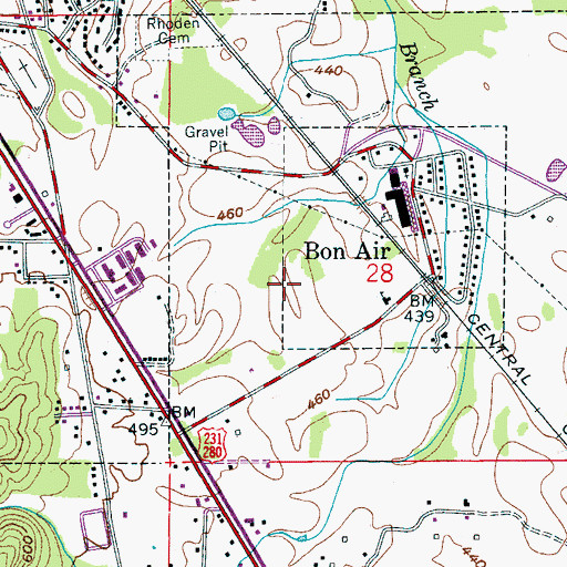 Topographic Map of Childersburg Division, AL