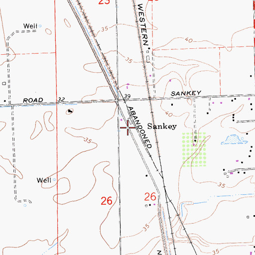 Topographic Map of Sankey, CA