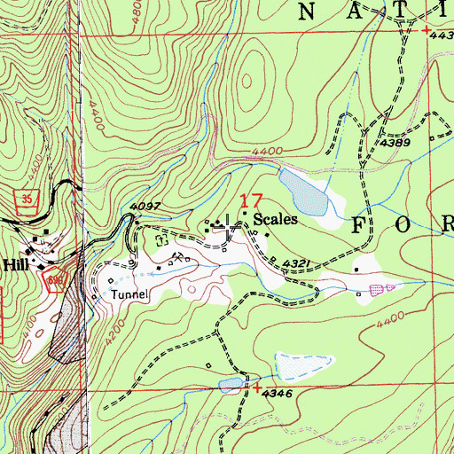 Topographic Map of Scales, CA