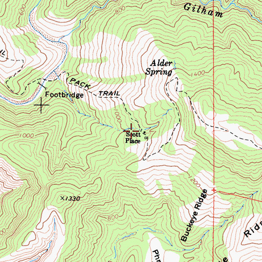 Topographic Map of Scott Place, CA