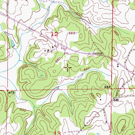 Topographic Map of Renfroe-Laniers Division, AL