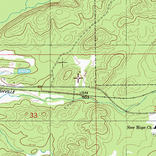 Topographic Map of Sylacauga Division, AL