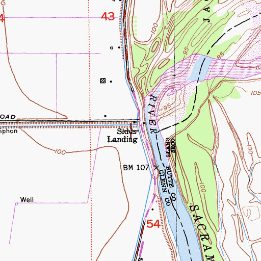 Topographic Map of Sidds Landing, CA