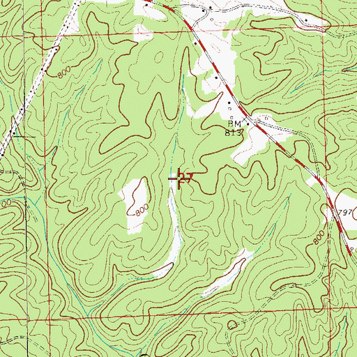 Topographic Map of New Site Division, AL