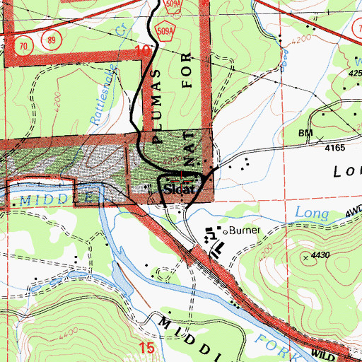 Topographic Map of Sloat, CA