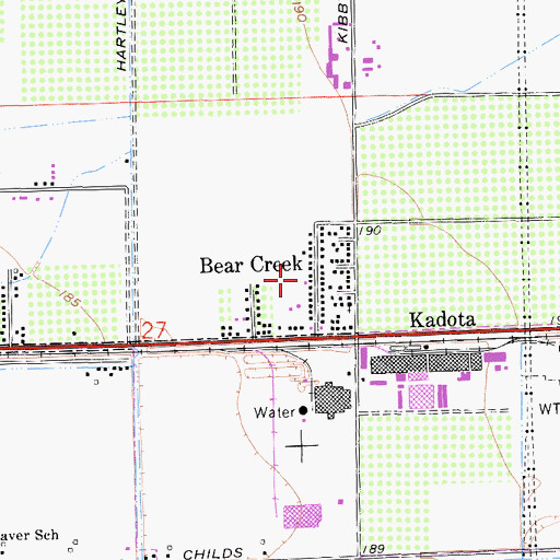 Topographic Map of Bear Creek, CA