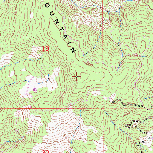 Topographic Map of Buck Mountain, CA