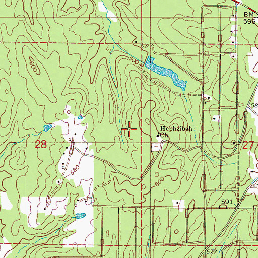 Topographic Map of Abernant Division, AL