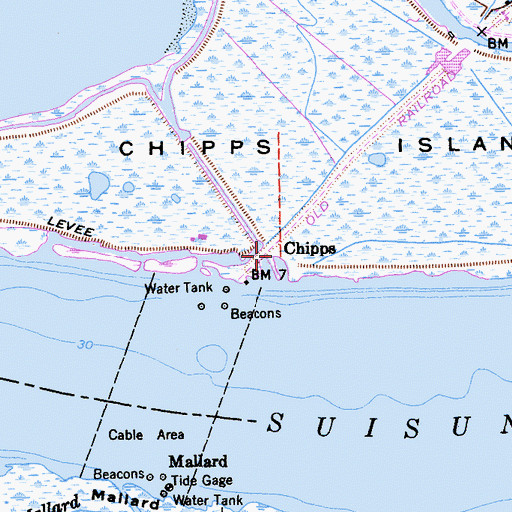 Topographic Map of Chipps, CA