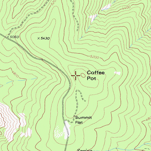 Topographic Map of Coffee Pot, CA