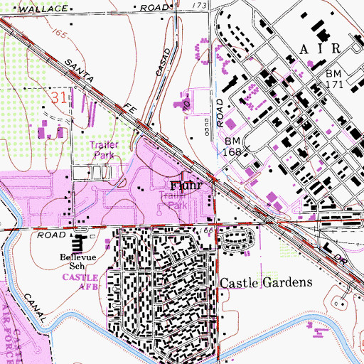 Topographic Map of Fluhr, CA