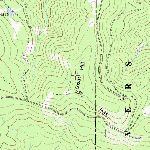 Topographic Map of Goat Hill, CA