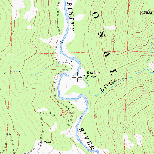 Topographic Map of Graham Place, CA