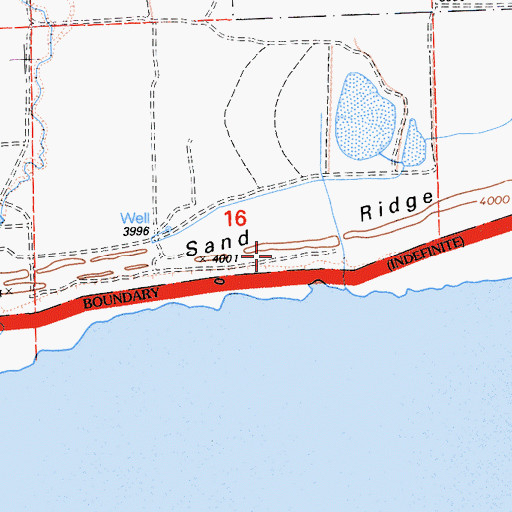 Topographic Map of Hartson Sand Ridge, CA