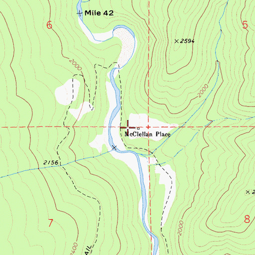 Topographic Map of McClellan Place, CA