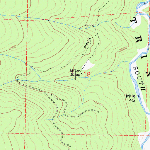 Topographic Map of Miller Place, CA