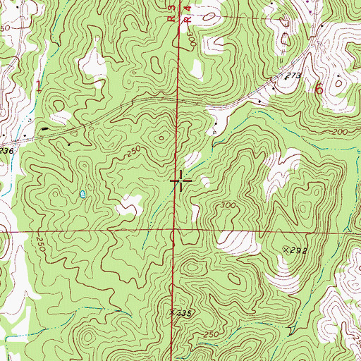 Topographic Map of Fosters Division, AL