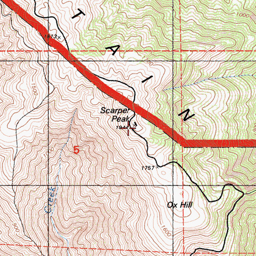 Topographic Map of Montara Mountain, CA