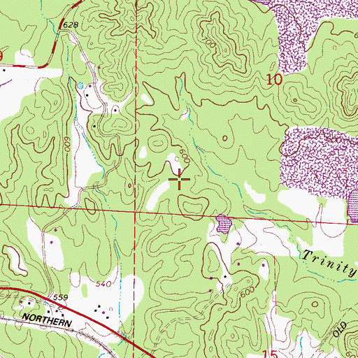 Topographic Map of Carbon Hill Division, AL