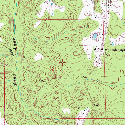 Topographic Map of Cordova Division, AL