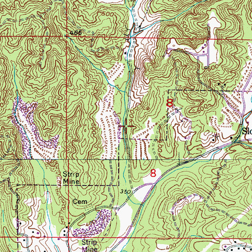 Topographic Map of Dora Division, AL