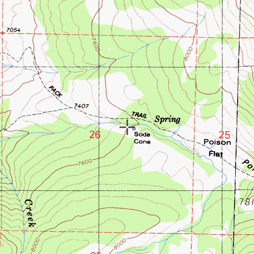 Topographic Map of Soda Cone, CA