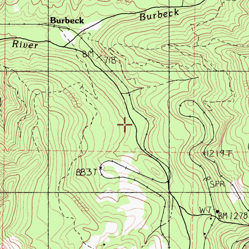 Topographic Map of Soda Springs, CA