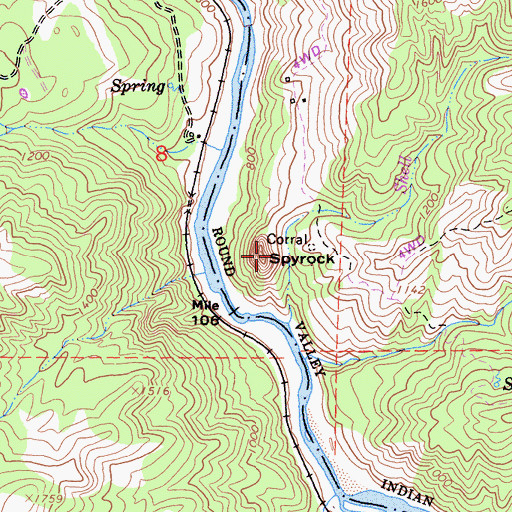 Topographic Map of Spyrock, CA