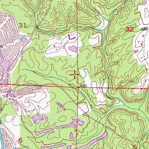 Topographic Map of Manchester Division, AL