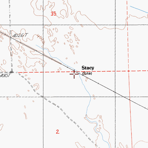 Topographic Map of Stacy, CA