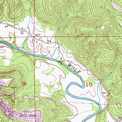 Topographic Map of Oakman Division, AL