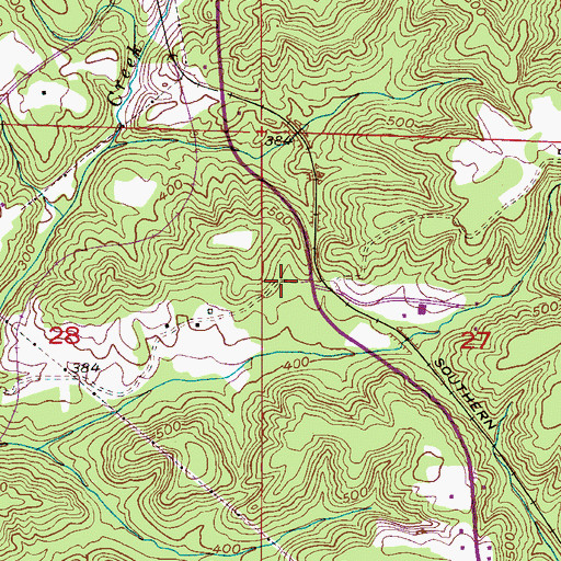 Topographic Map of Parrish Division, AL