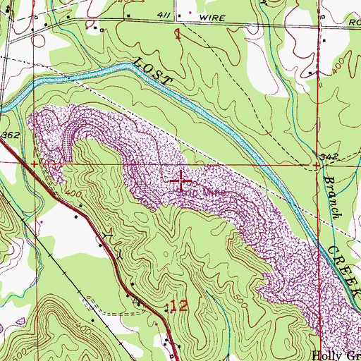 Topographic Map of Townley Division, AL