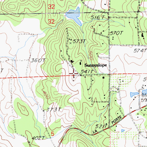 Topographic Map of Sunnyslope, CA