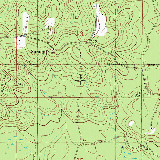 Topographic Map of McIntosh Division, AL