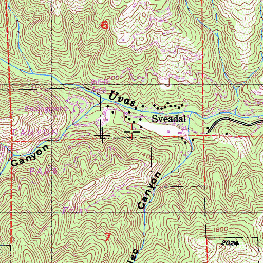 Topographic Map of Sveadal, CA