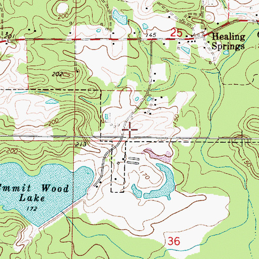 Topographic Map of Millry Division, AL