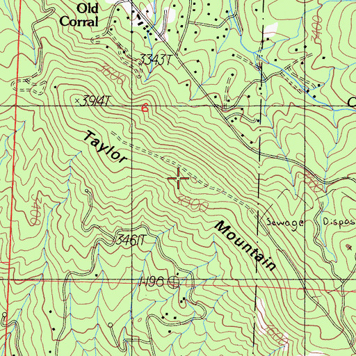 Topographic Map of Taylor Mountain, CA