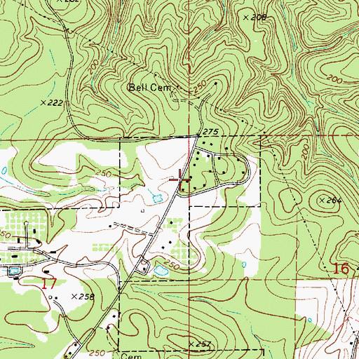 Topographic Map of Camden Division, AL