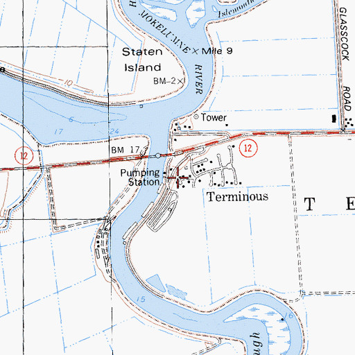 Topographic Map of Terminous, CA