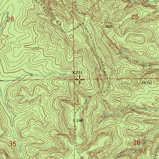 Topographic Map of Coy-Fatama Division, AL