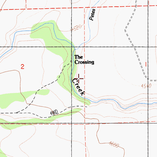 Topographic Map of The Crossing, CA