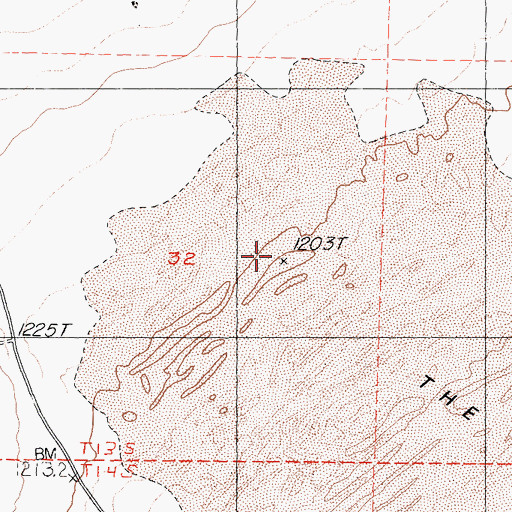 Topographic Map of The Dunes, CA