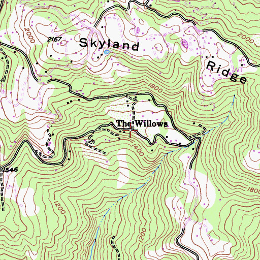 Topographic Map of The Willows, CA